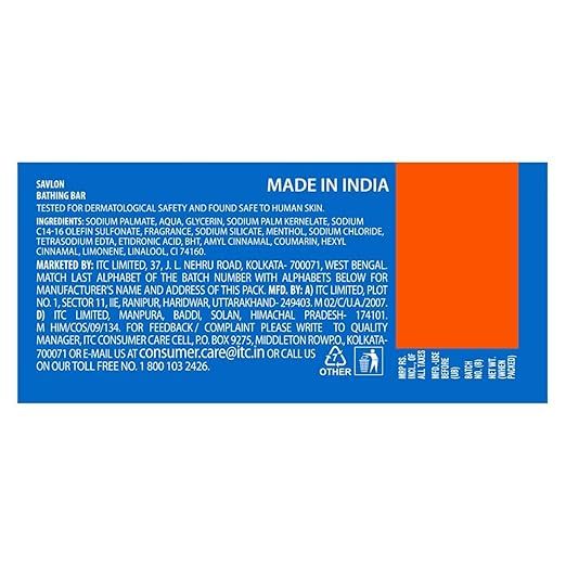 Savlon Cool Soap, With Menthol & Glycerin, For All Skin Types
