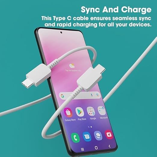 Basics Ind Samsung Type C To Type C Fast Charging Cable Compatible for Superfast Power Cable