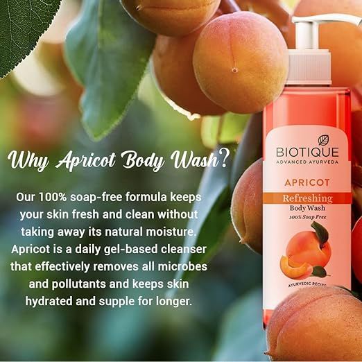 Biotique Apricot Refreshing Body Wash 200 ml Combo