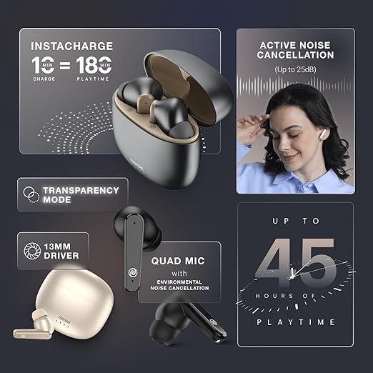 Noise Buds VS104 Max Truly Wireless Bluetooth Earbuds - Rose Gold