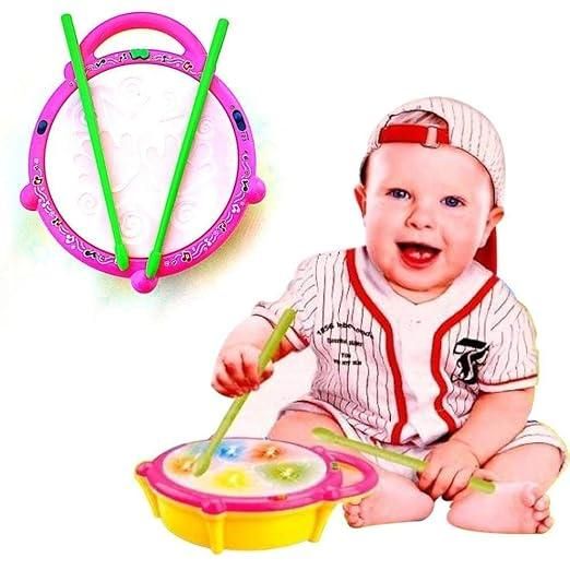 Toyshine Flash Drum With 3D Lights For (2-4) Year Kids Boy Girl