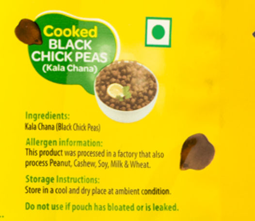 Freshcon Cooked Black Chickpeas