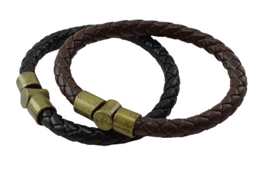 Gullak Leather Braided Band With Magnetic Lock | Pack Of 2