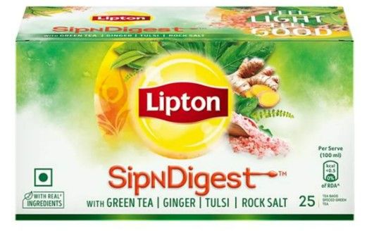 Lipton Sipndigest With Green Tea Ginger Tulsi & Rock Salt