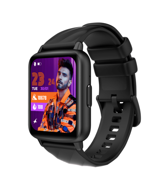 Fastrack Volt S1 1.8 inch UltraVU display, Bluetooth Calling, Smartwatch (Black)
