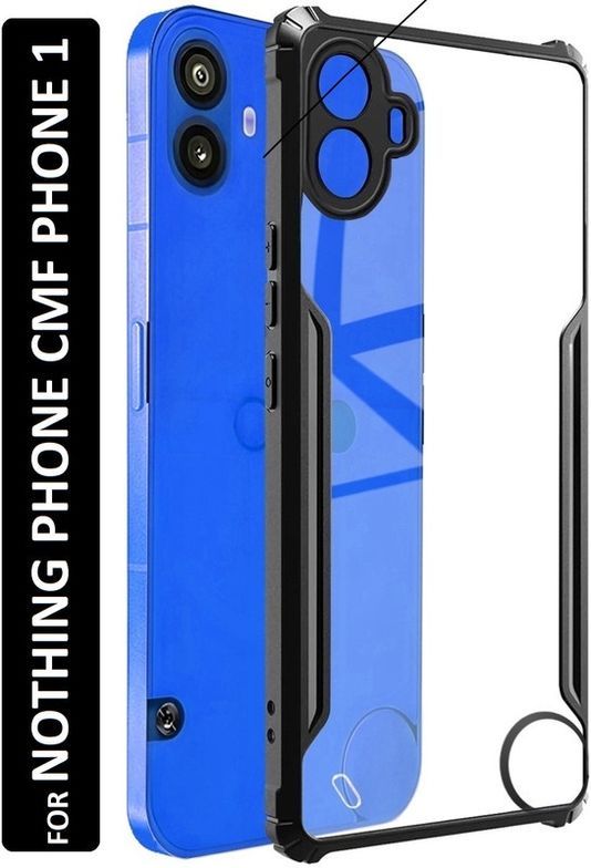 Kwine Case Nothing Cmf Phone 1 Back Cover - Black Bordered Transparent Case