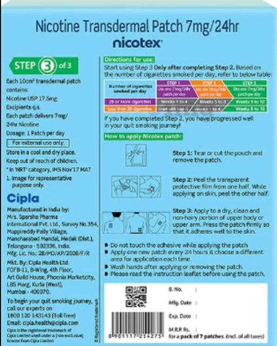Nicotex 14Mg Transdermal Patch
