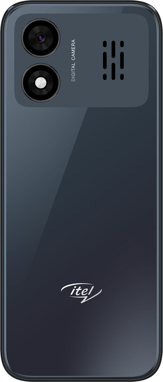 Itel It5330 | 2.8 Inch Big Display With Premium Glass Like Back Design | 1900 mAh Battery | Black