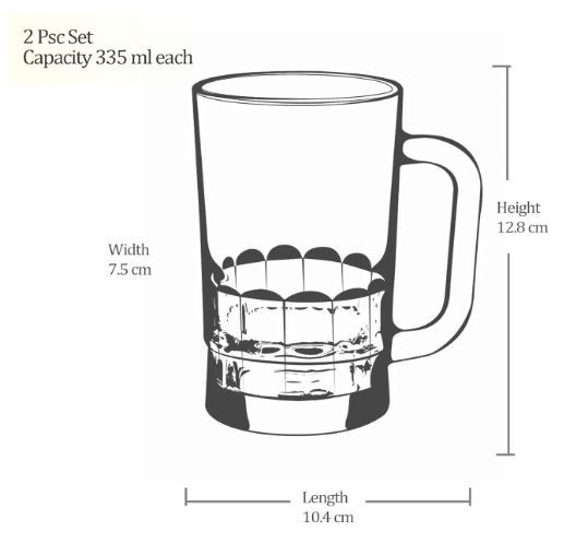 Treo By Milton Gusto Cool Mug Set | 335 ml 2Pc