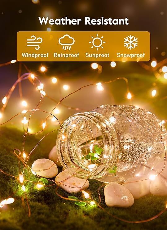 Desidiya 3AA Battery Powered Copper String Decorative LED Fairy Lights Warm White,10 Meters,100LED's(Pack of 1)