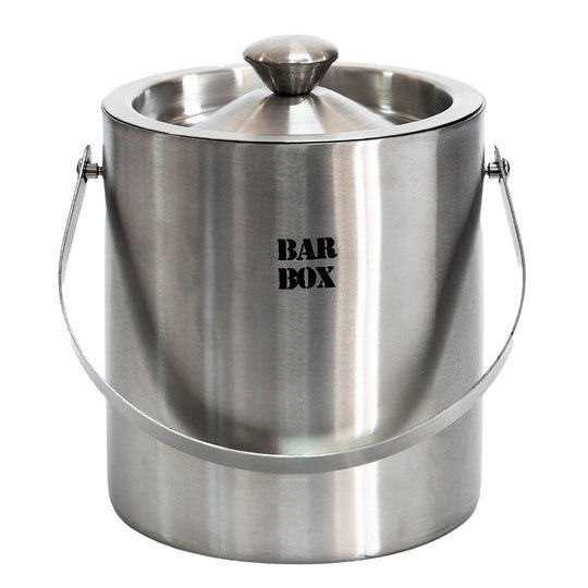 Barbox Double Walled Stainless Steel Insulated Ice Bucket Set (1.5L)