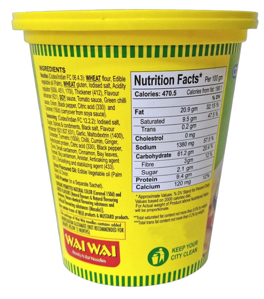 Wai Wai Xpress Ready To Eat Cup Noodles Veg Masala