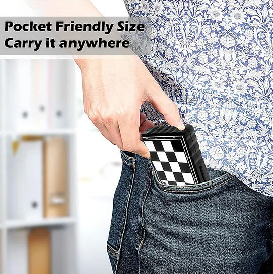 Fablue Mini Foldable Magnetic - Pocket Size Travel Chess Board Game