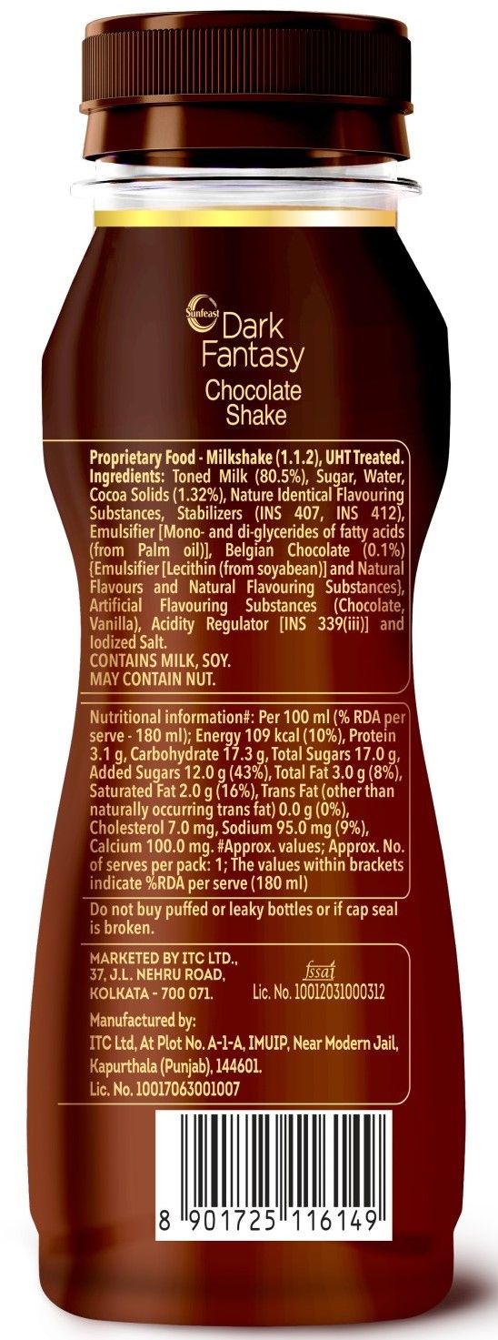 Sunfeast Dark Fantasy Belgian Chocolate Milkshake