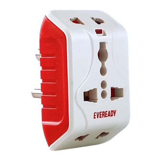 Eveready Everprotect Multi Plug |Red & White
