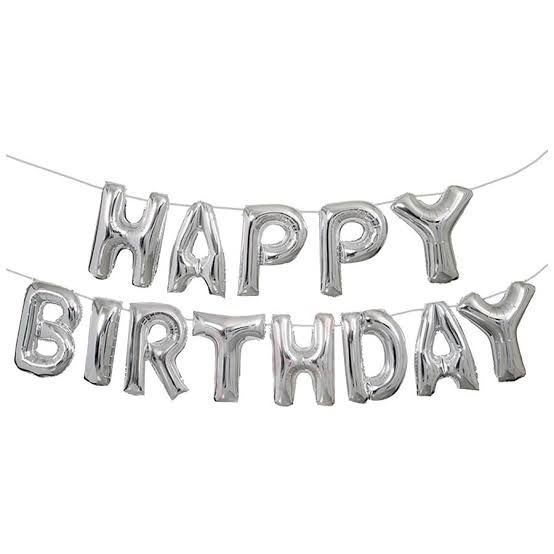 Happy Birthday Foil Balloon Assorted Colour, Pack of 13 Letters Balloons