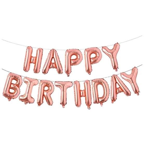Happy Birthday Foil Balloon Assorted Colour, Pack of 13 Letters Balloons