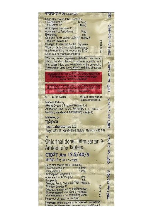 Ctd T AM 12.5/40/5 Tablet