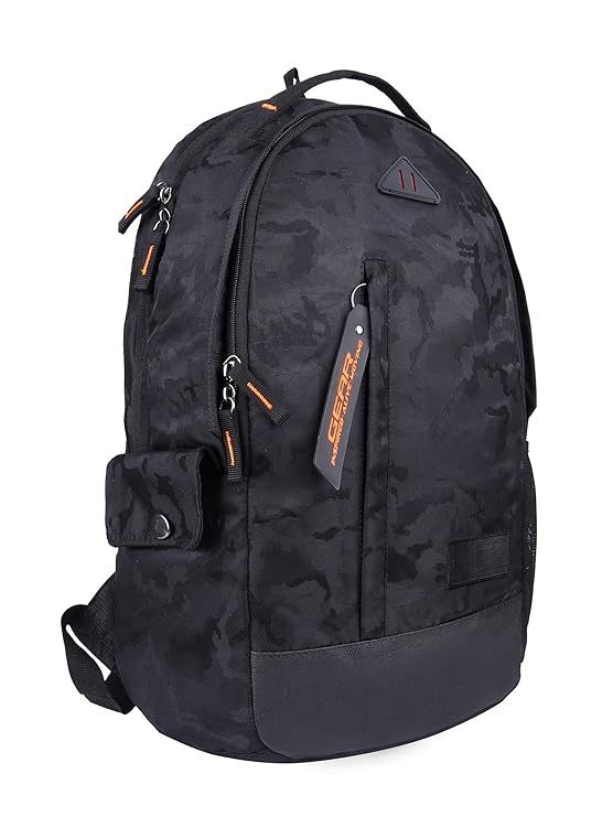 Gear Unisex Polyester 28 L Backpack | Black