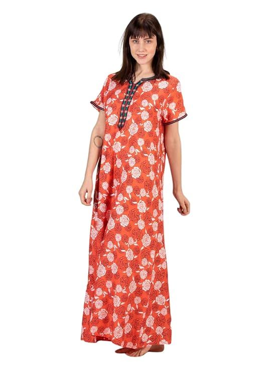 evolove Women's Nighty Fuchsia LNGRY1784FH-XL