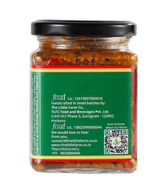 The Little Farm Red Chilli Pickle Achaar | No Preservatives