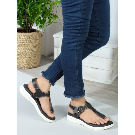 Carlton London Navy Blue Comfortable Women's Sandals | UK 6