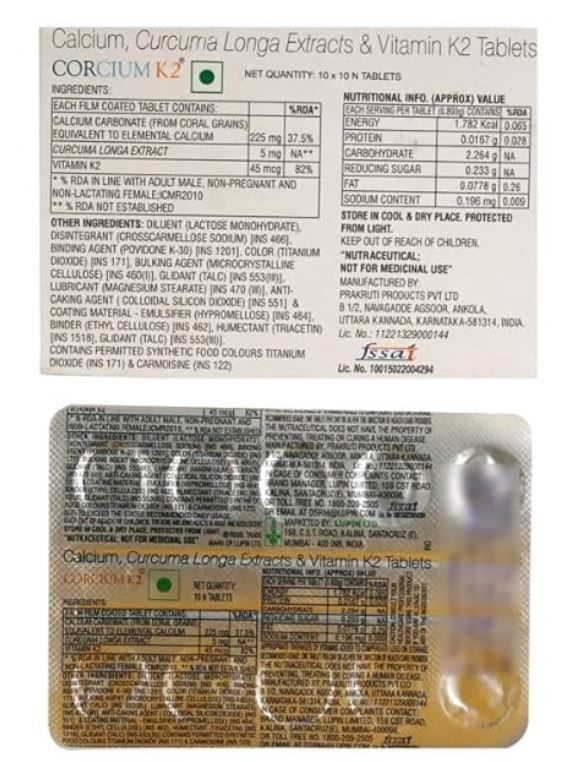 Corcium K2 Tablet