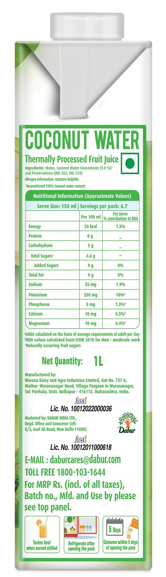 Real Activ 100% Tender Coconut Water 1.2 l Combo