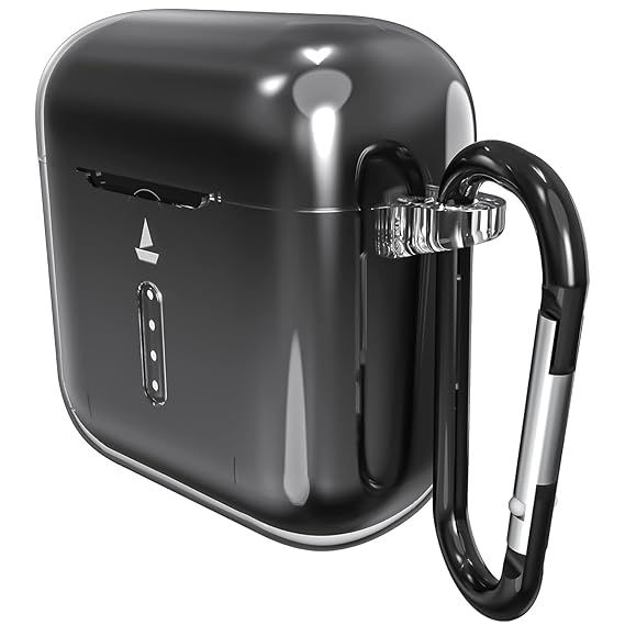 Sounce Silicone Case Cover for Boat Airdopes 141 | Shock-Absorbing | with Keychain & Front LED Visible, Transparent