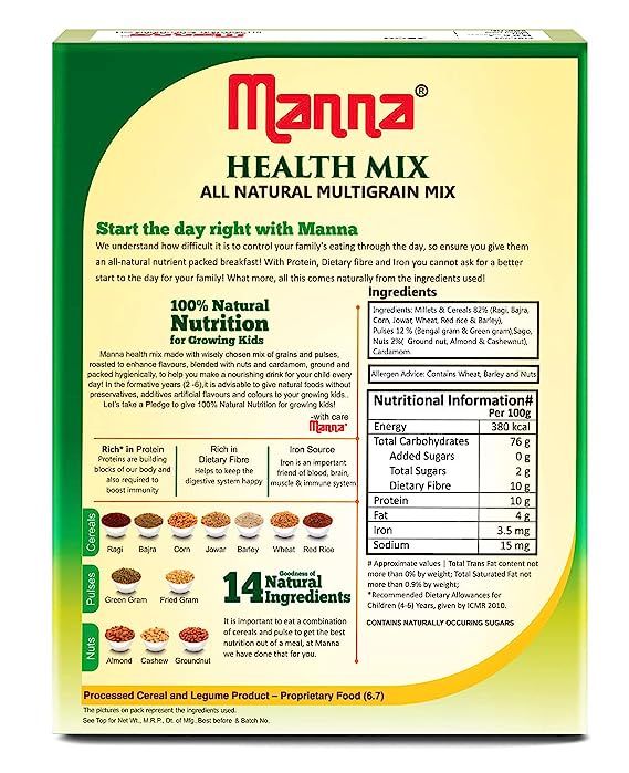 Manna Nutrition Mix - Nutrition Multigrain Drink For Kids