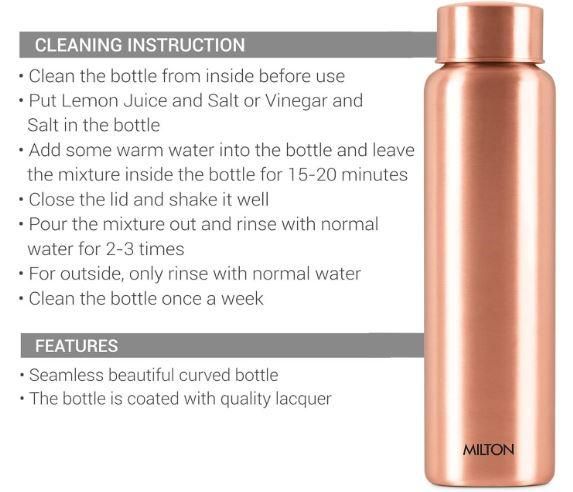 Milton Copper Aqua Water Bottle - 950 ml | Copper