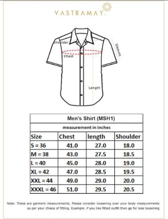 Vastramay Men's White Silk Blend Ethnic Shirt (XL)