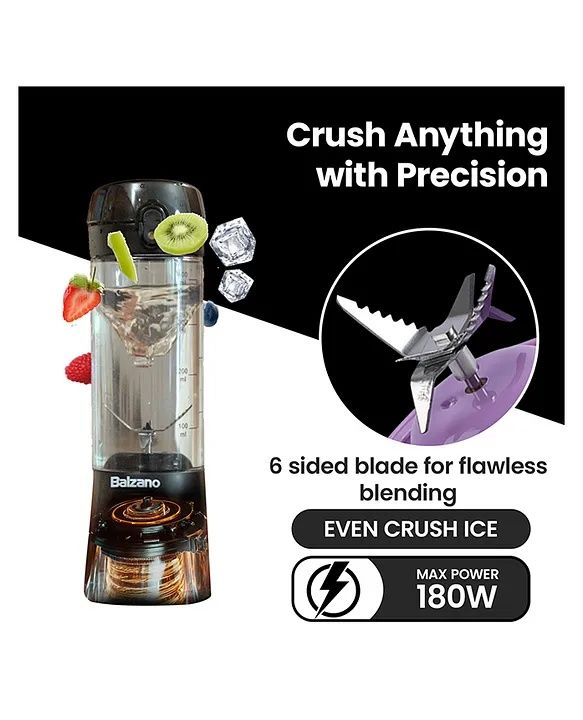 Balzano Portable Blender | Blender For Smoothie And Juices | Black