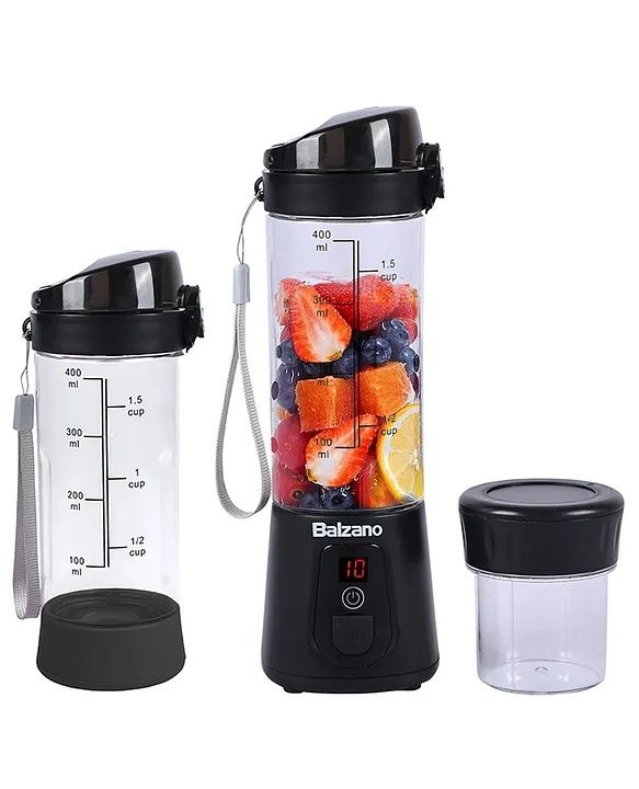 Balzano Portable Blender | Blender For Smoothie And Juices | Black