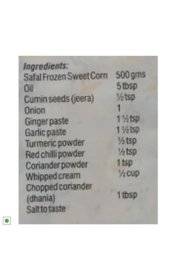 Safal Frozen Sweet Corn