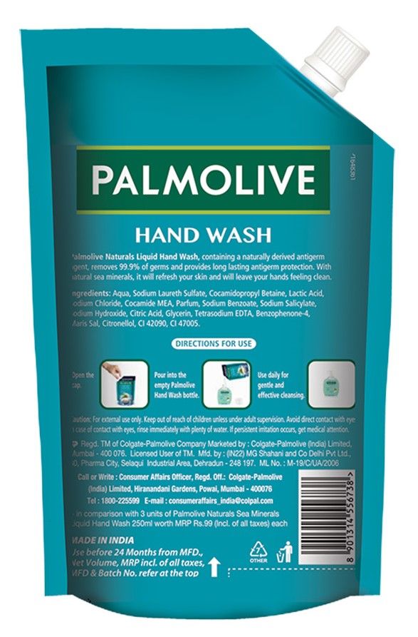Palmolive Naturals Sea Minerals Liquid Hand Wash - Refill Pack