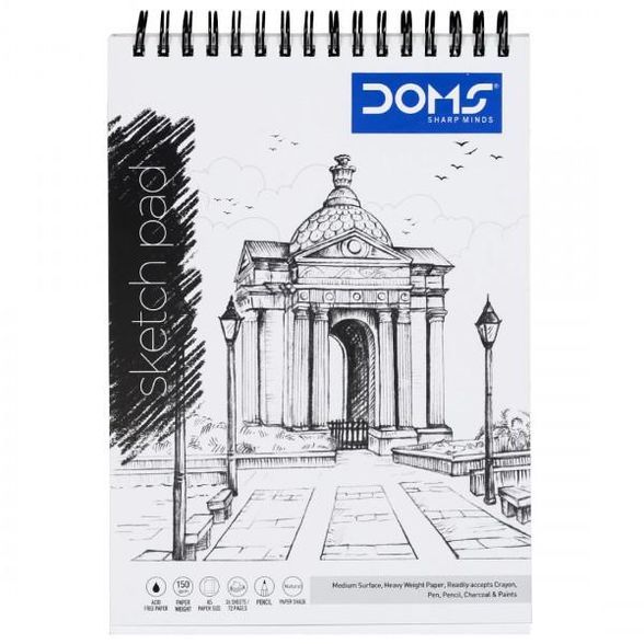 Doms Sketch Book Wiro A5 Paper - 72 Pages