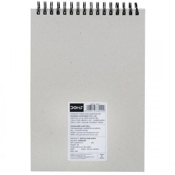 Doms Sketch Book Wiro A5 Paper - 72 Pages