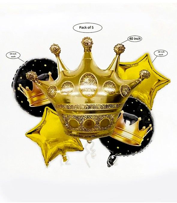 Let's Vybe Birthday Golden Foil Balloons