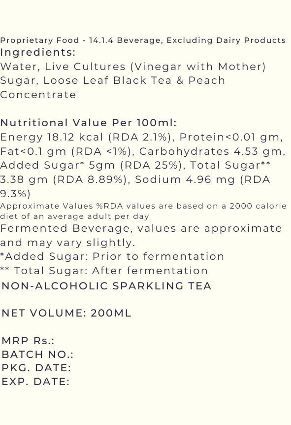 Mossant Peach Kombucha