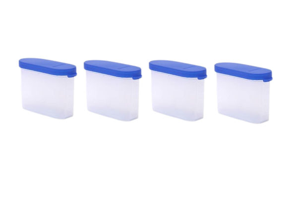 Mahaware Modular Mini Space Saver | Fridge safe Container | 150ml (Set of 4) (Blue)