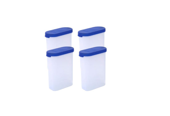 Mahaware Modular Mini Space Saver | Fridge safe Container | 275ml (Set of 4) (Blue)