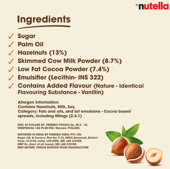 Nutella Hazelnut Spread