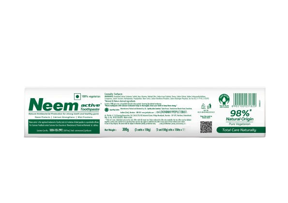 Neem Active Toothpaste | 100% Vegetarian | Enriched With The Power of Neem And Calcium