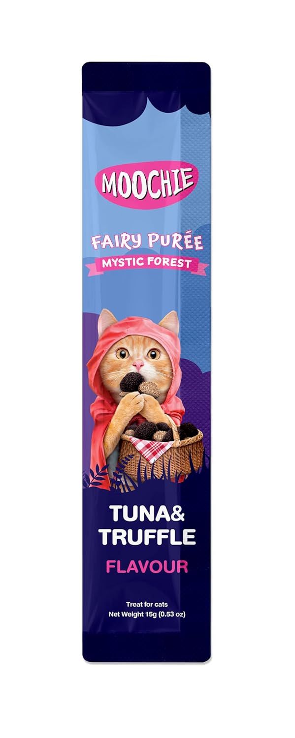 Moochie Cat Creamy Treats With Tuna & Truffle , Lickable Treat For Cats