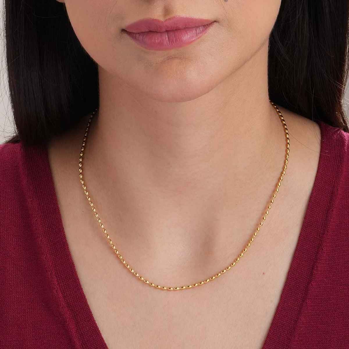 Palmonas Gold Beaded Necklace