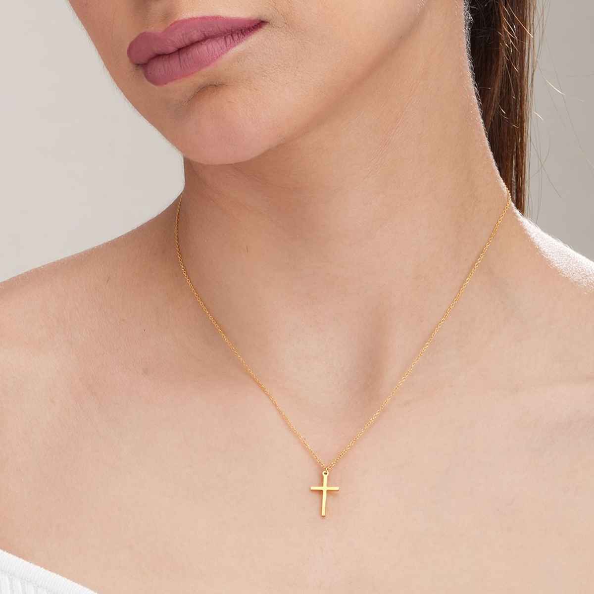 Palmonas Golden Cross Necklace