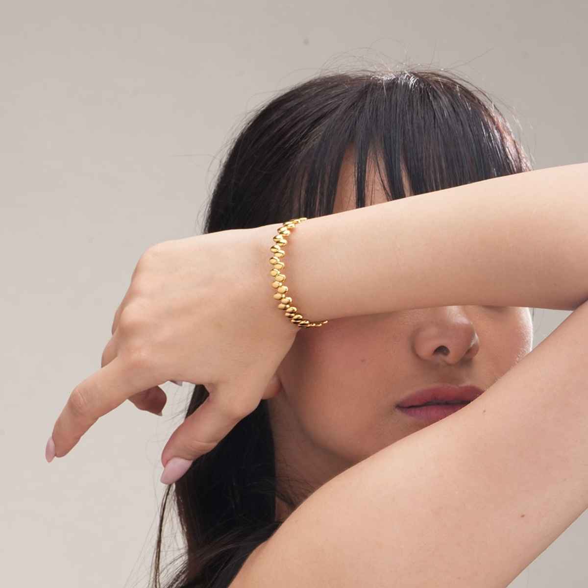 Palmonas Adjustable Gold Cuff Bracelet
