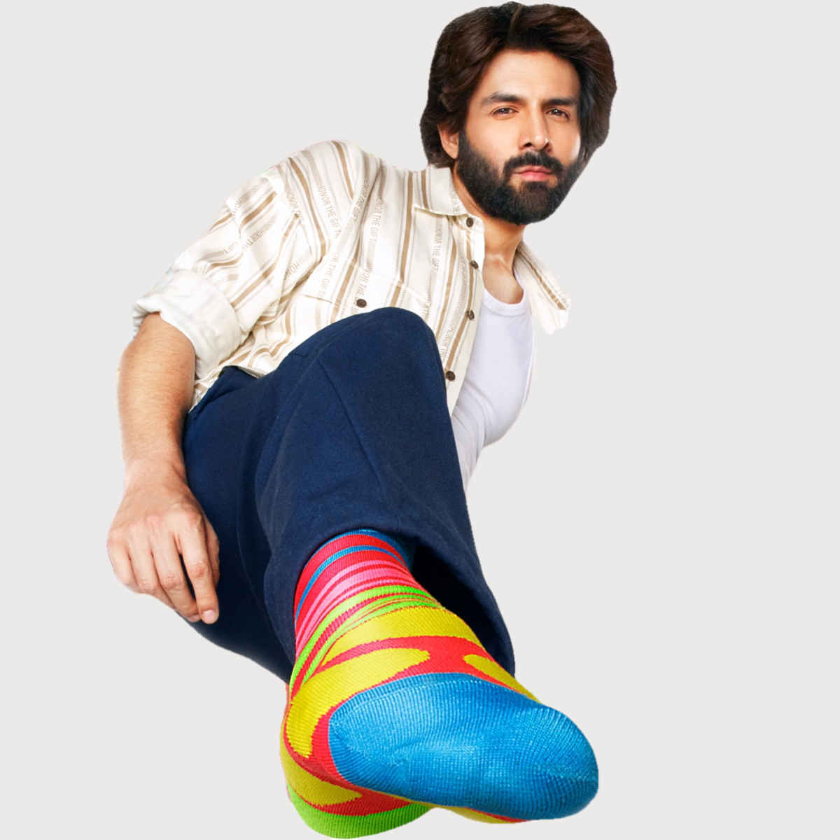 Supersox Men's Patterned Combed Cotton Ankle Length Socks | Assorted - Free Size