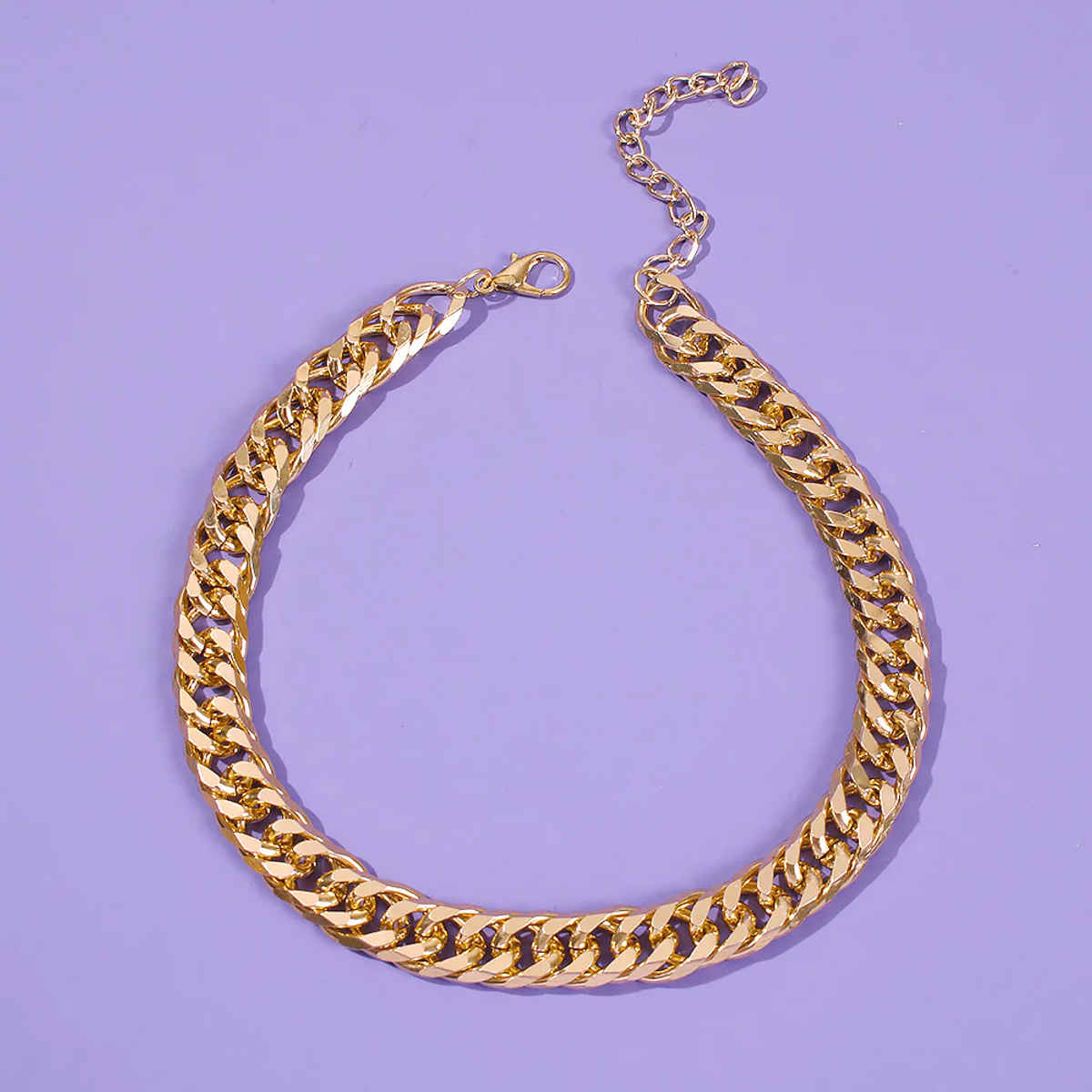 Just Lil Things Exaggerated Style Metal Twist Bucklethick Collarbone Chain | Jltn0449